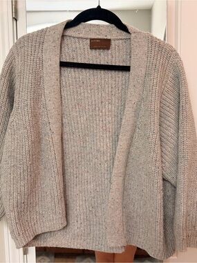 Kerisma Speckled Cream Open-Front Knit Cardigan